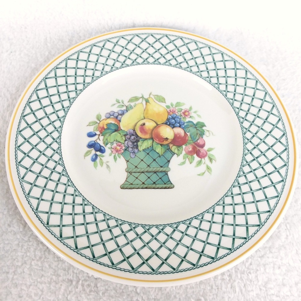 4 Villeroy‎ & Boch Basket Porcelain Dinner Plates 10.5" Germany Discontinued - Picture 4 of 9